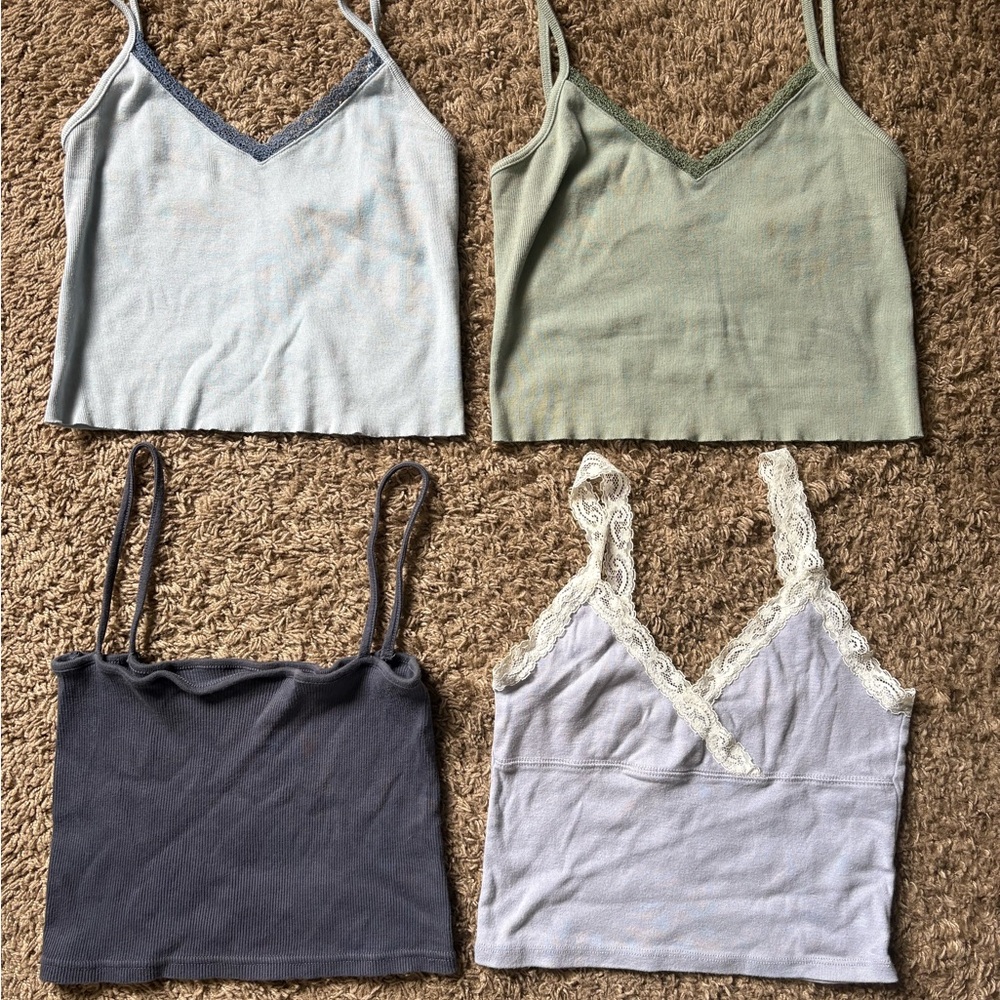 Brandy Melville Set of 4 Cropped Tank Tops